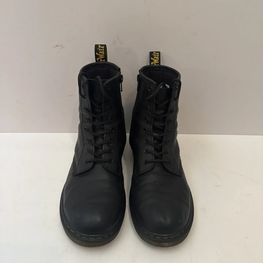 Dr. Martens 1460 Y Black Leather Lace Up Combat Boots Youth US 5